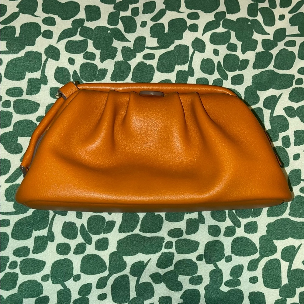Orange mini clutch